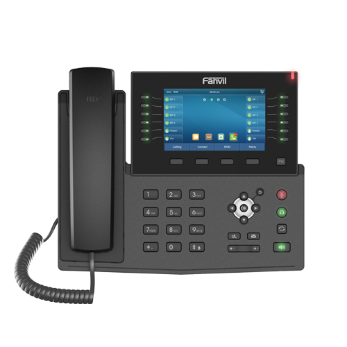 Telephone IP de Bureau Entreprise a 20 comptes SIP avec Ecran LCD Couleur 5" WiFi Bluetooth intégré avec BLF jusqu'a 60 buttons, Giga X7C