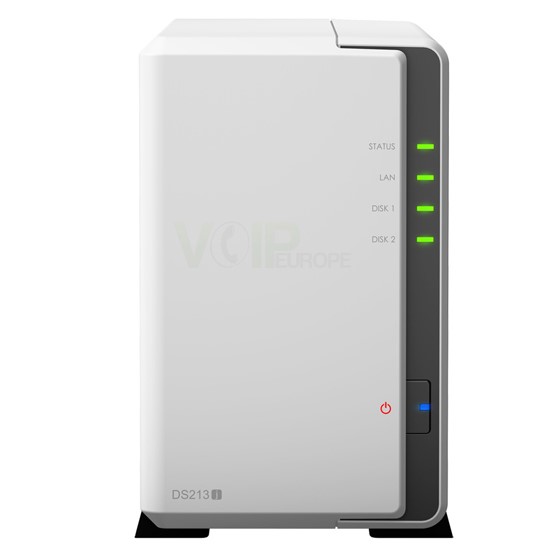 Serveur Nas CPU 1.2 Ghz  512 Mo Ram  1 LAN Gigabit 10 To max  2 USB 2.0 DS213J